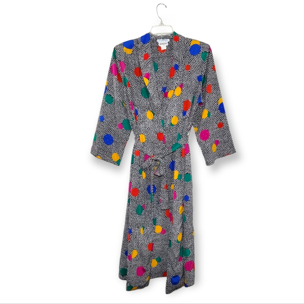 Vintage Eve Stillman Couture Neiman Marcus Pop Contemporary Colorful Robe